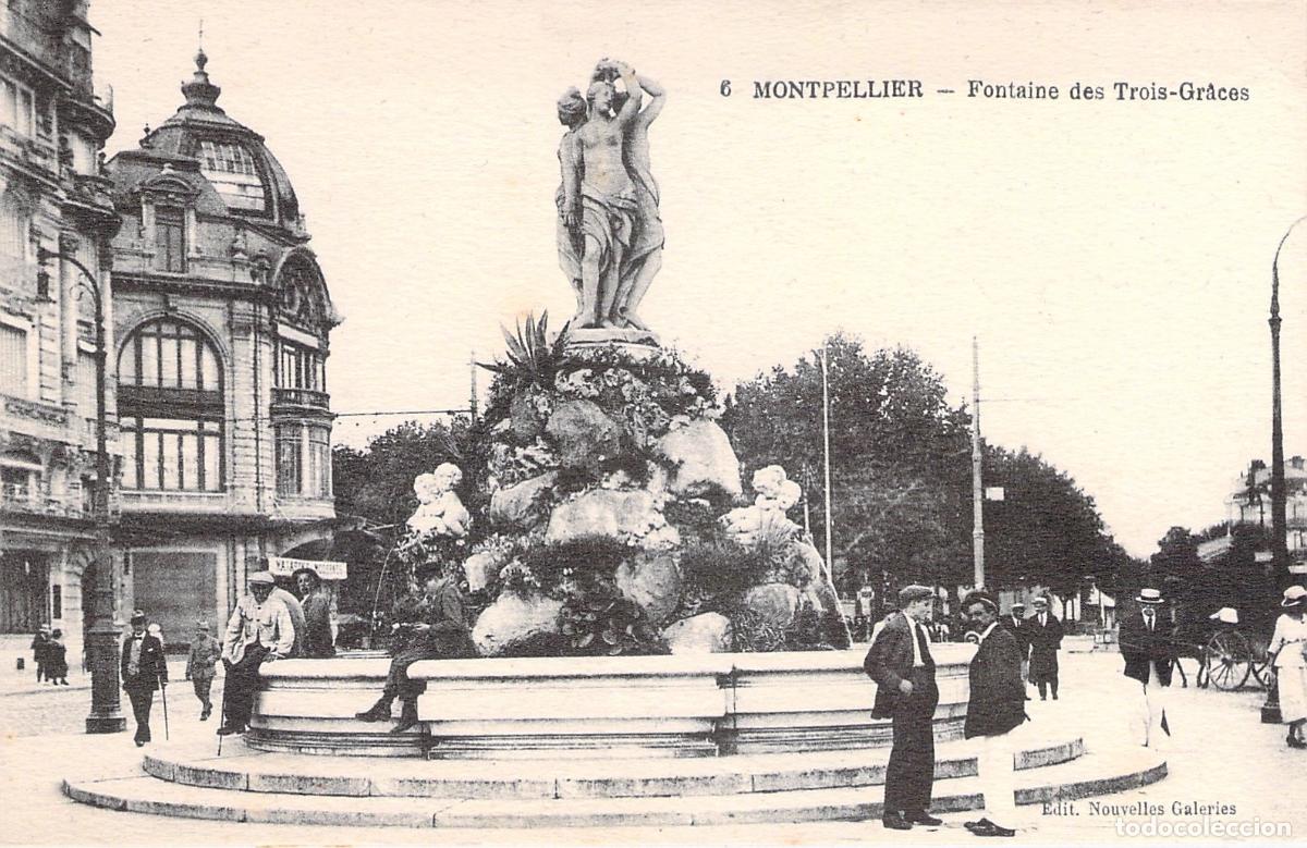 Postais: Postal de Montpellier - Fuente de las Tres Gracias