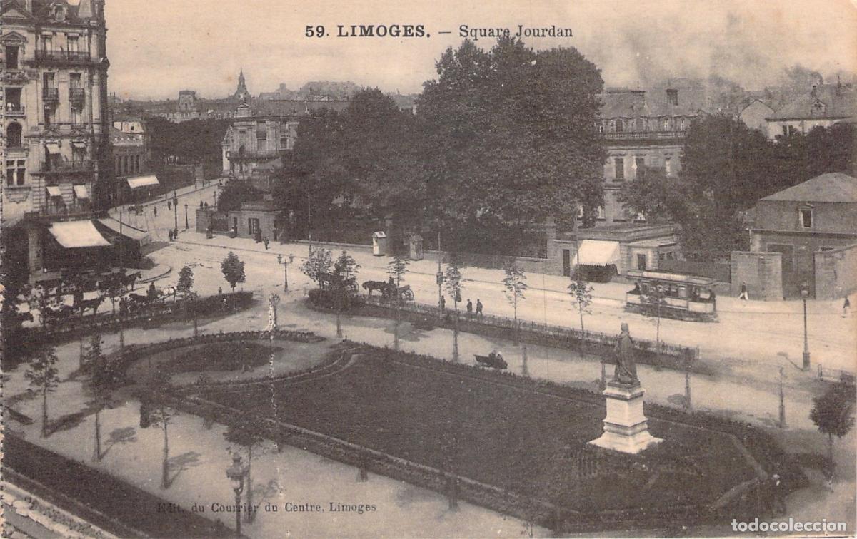 Postcards: Postal de Limoges - Vista de la Plaza Square Jourdan