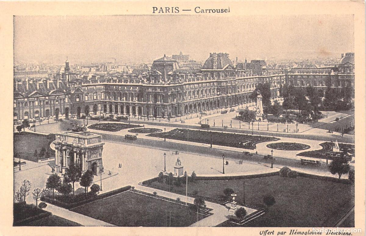 Postcards: Postal de Par&iacute;s - Plaza del Carrousel y Arco de Triunfo