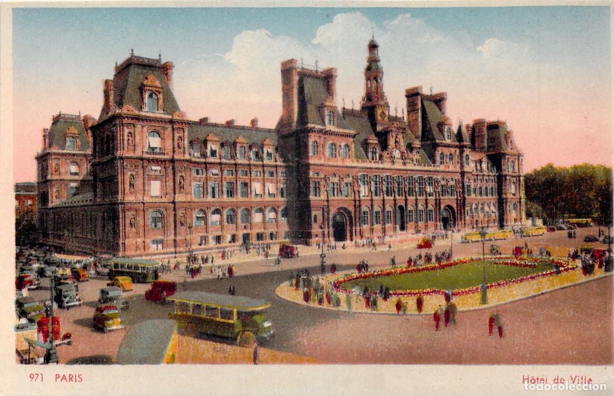 Postcards: Postal de Par&iacute;s: El H&ocirc;tel de Ville y Plaza del Ayuntamiento