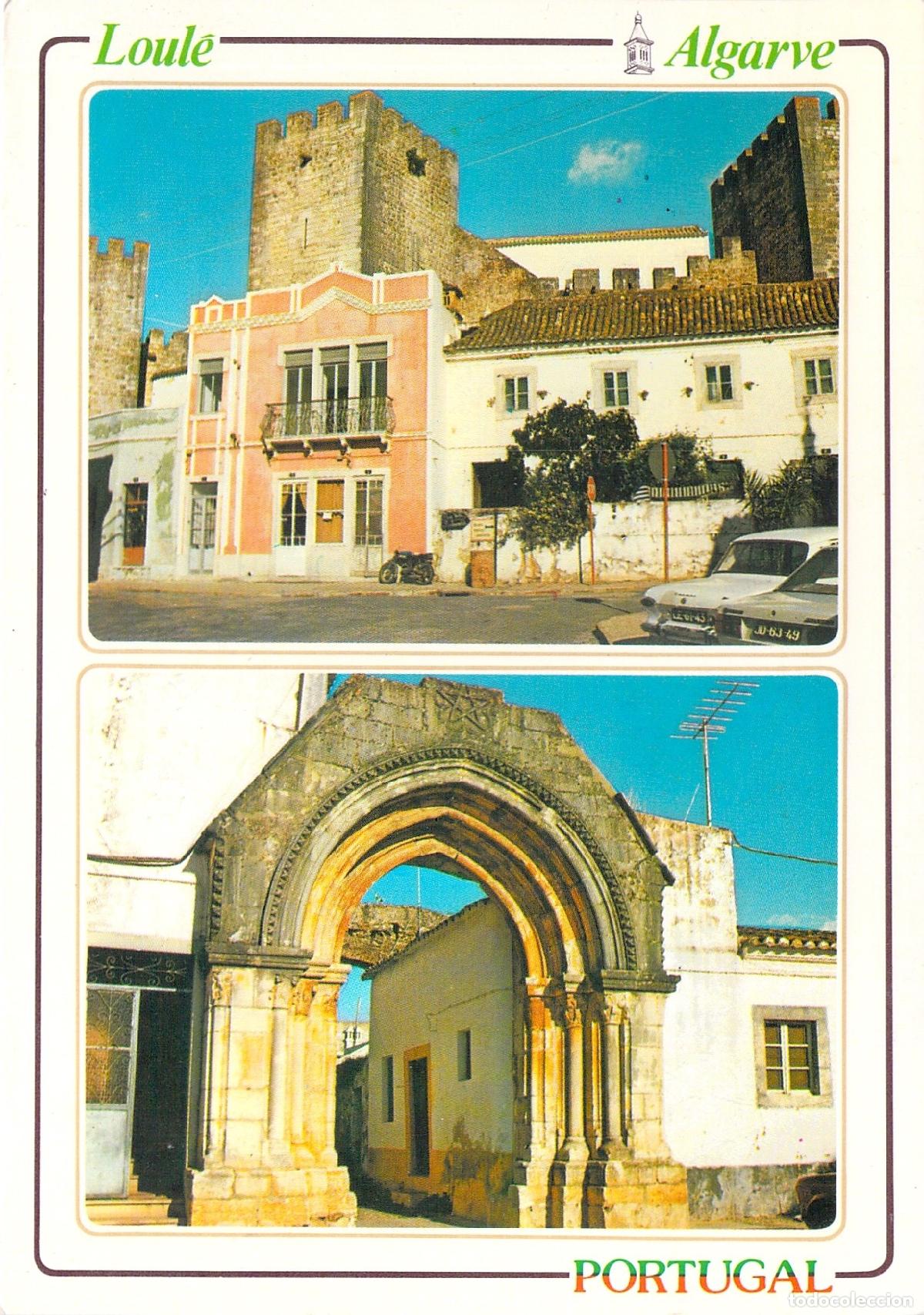 Postales: Postal de Loul&eacute; Algarve Portugal Castillo y Portal G&oacute;tico