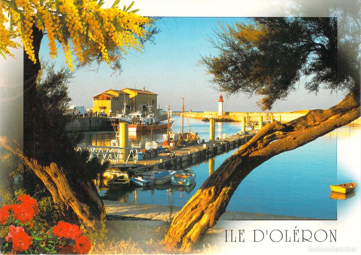 Postales: Postal del Puerto de La Cotini&egrave;re en la Isla de Ol&eacute;ron