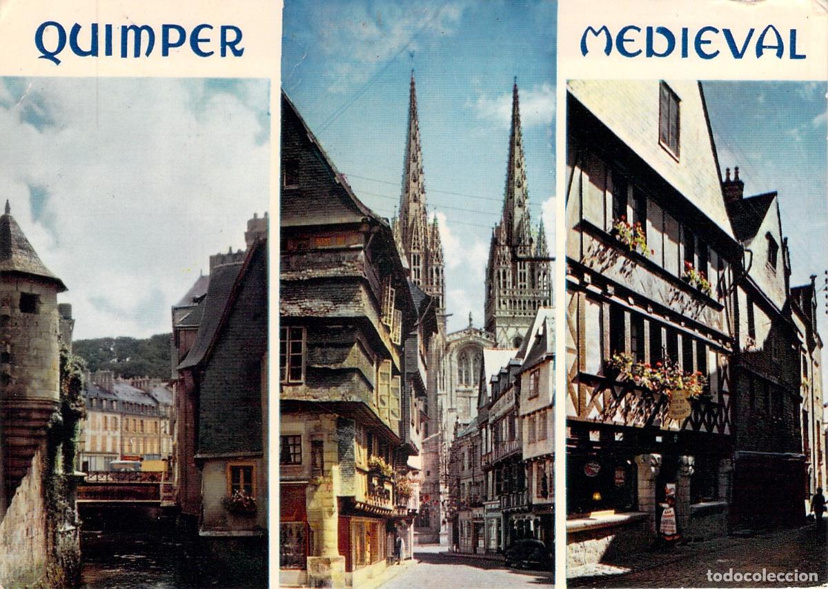 Postales: Postal de Quimper Medieval: Vistas Hist&oacute;ricas de Breta&ntilde;a