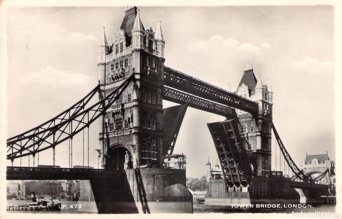 Postales: Postal de Londres con el Puente de la Torre Abierto