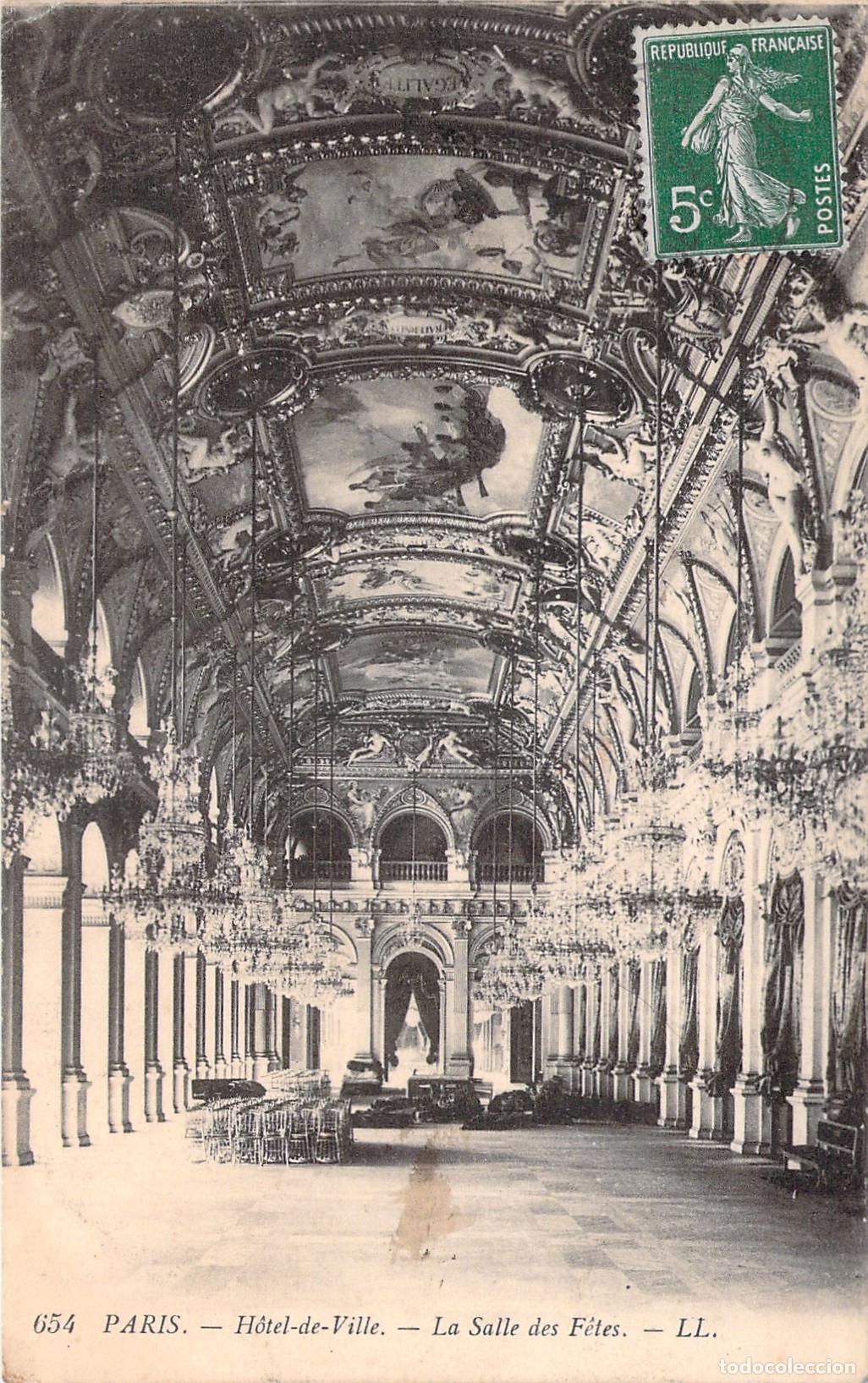 Postales: Postal de la Salle des F&ecirc;tes, H&ocirc;tel de Ville de Par&iacute;s