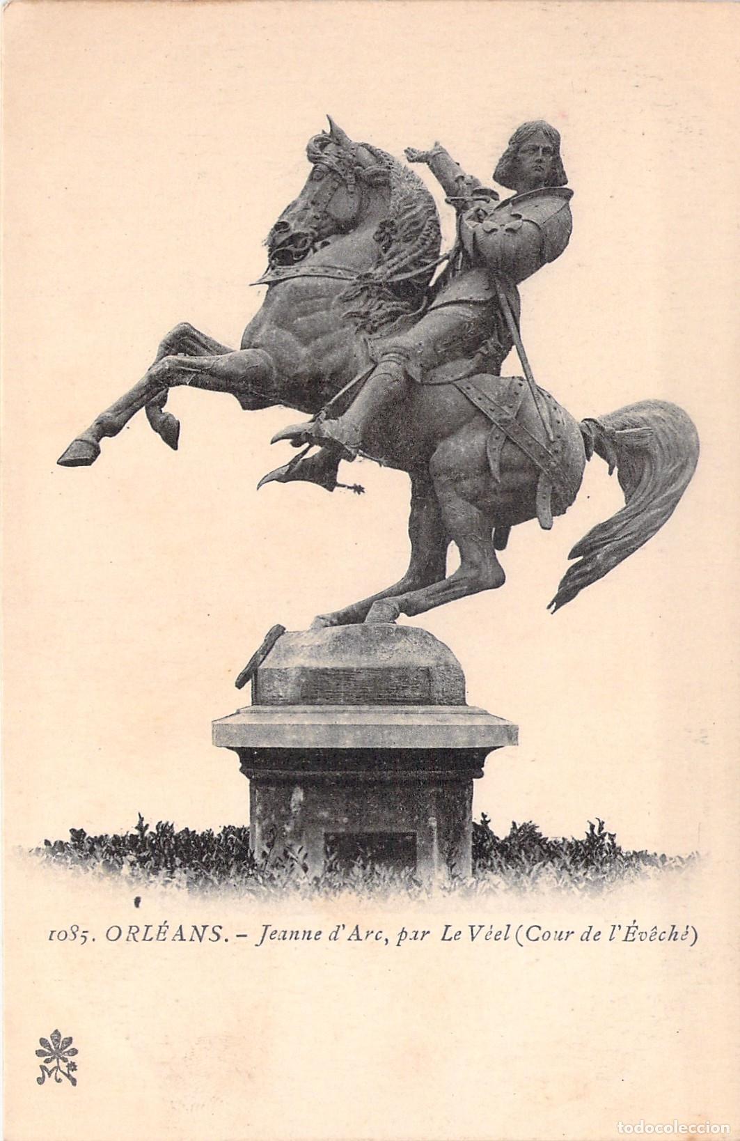 Postales: Postal de la Estatua de Juana de Arco en Orleans Francia