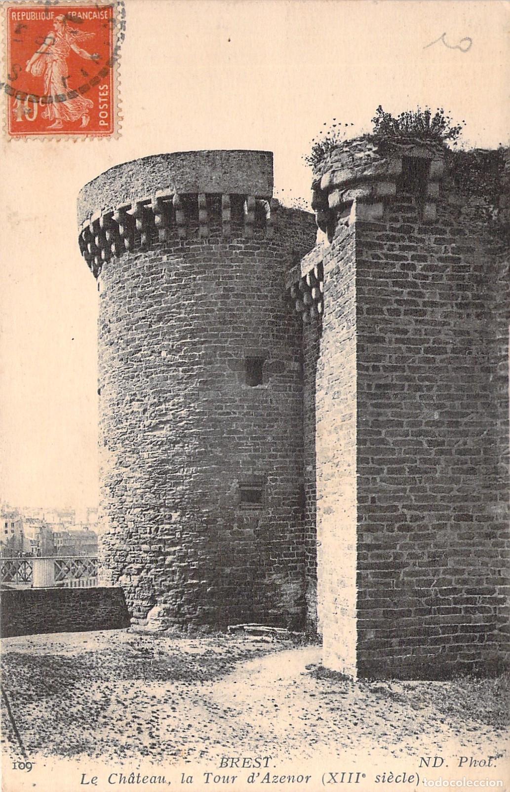 Postales: Postal de Brest Francia Castillo y Torre de Azenor