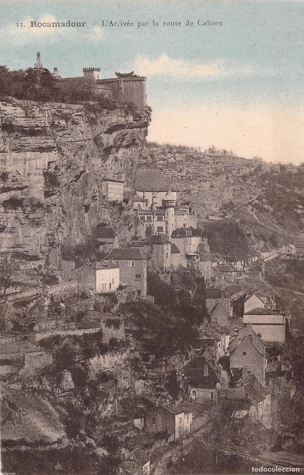 Postales: Postal Rocamadour Llegada por la Ruta de Cahors Francia