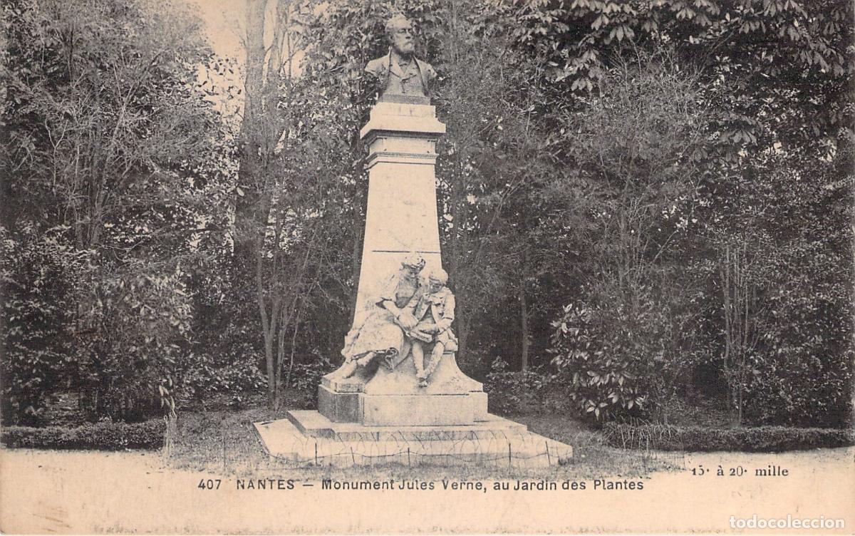 Postales: Postal de Nantes, Monumento a Julio Verne en el Jardin des Plantes