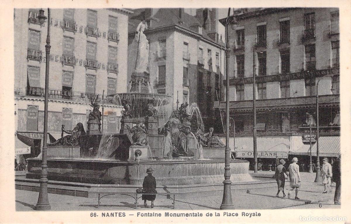 Postales: Postal de la Fuente Monumental de la Place Royale en Nantes