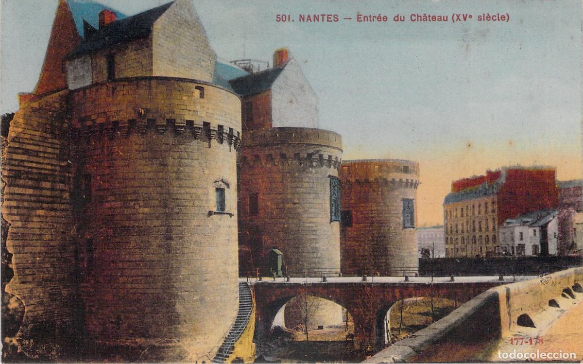 Postales: Postal de Nantes - Entrada al Castillo de los Duques de Breta&ntilde;a
