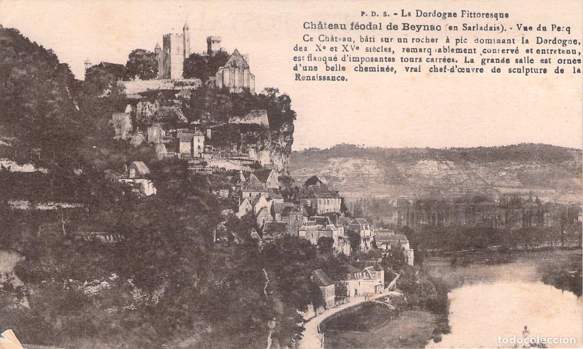 Postales: Postal Castillo Feudal de Beynac, La Dordogne, Francia