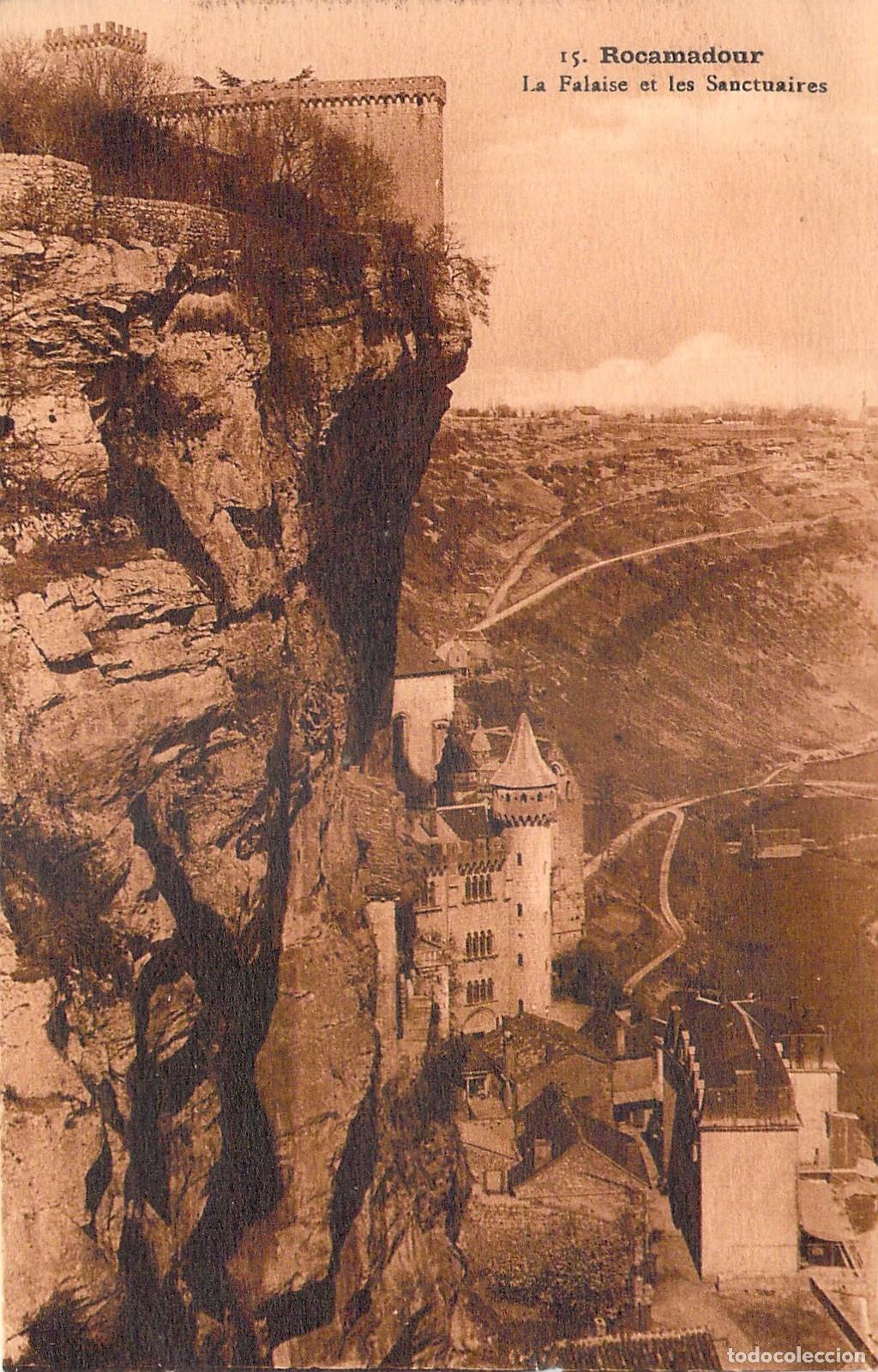 Postales: Postal de Rocamadour, El Acantilado y los Santuarios, Francia