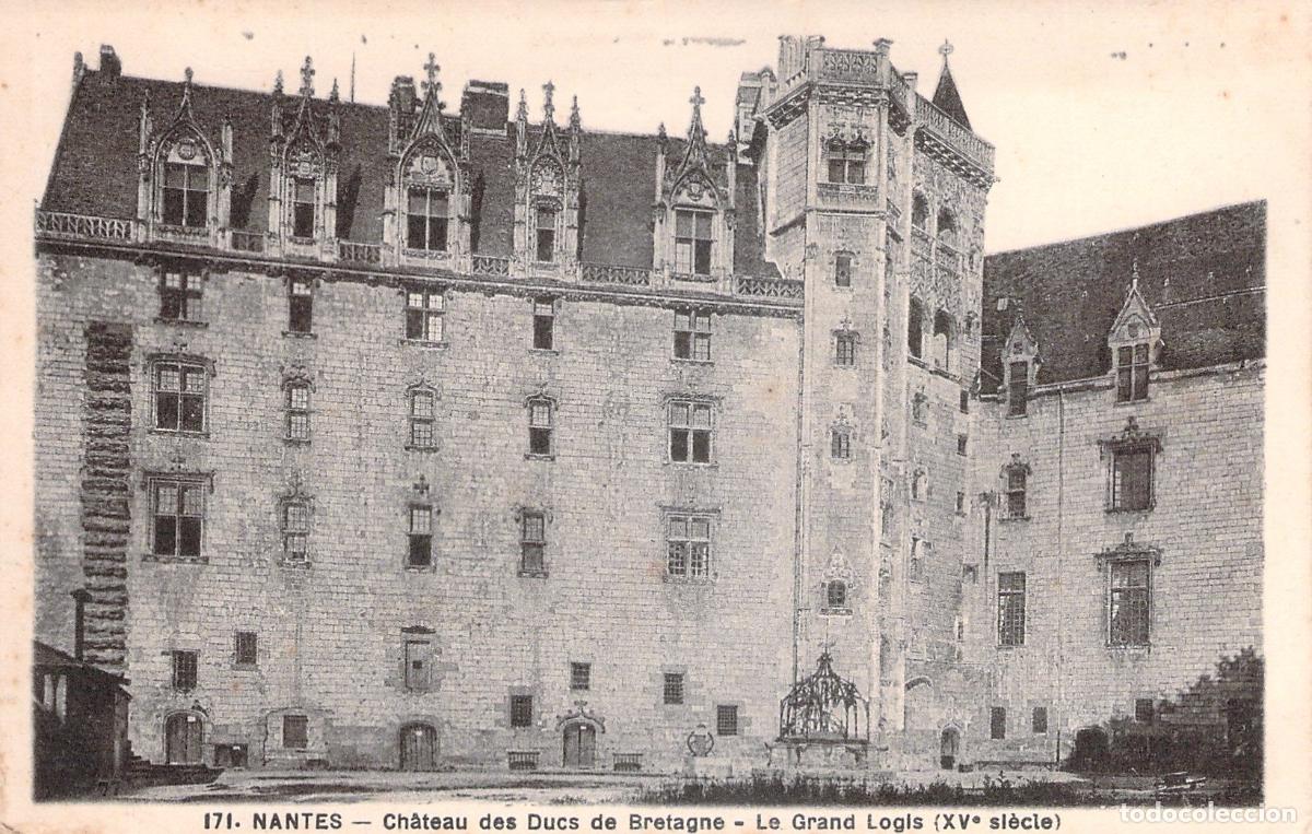 Postales: Postal del Castillo de los Duques de Breta&ntilde;a, Nantes, Francia