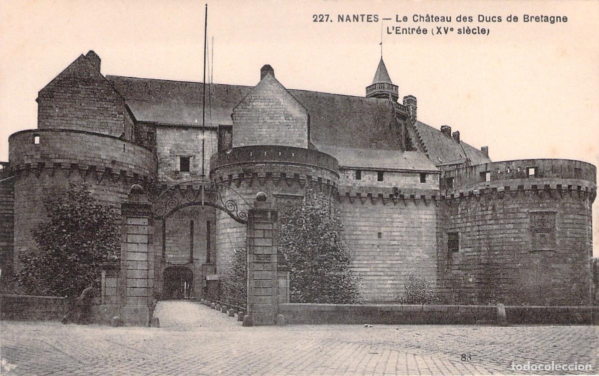 Postales: Postal Castillo de los Duques de Breta&ntilde;a Nantes Francia
