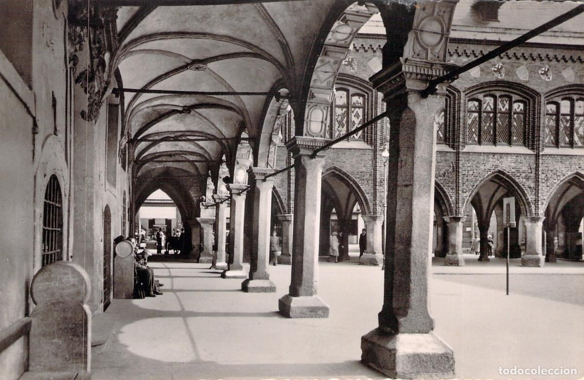 Postales: Postal de las Arcadas del Ayuntamiento de L&uuml;beck, Rathausarkaden