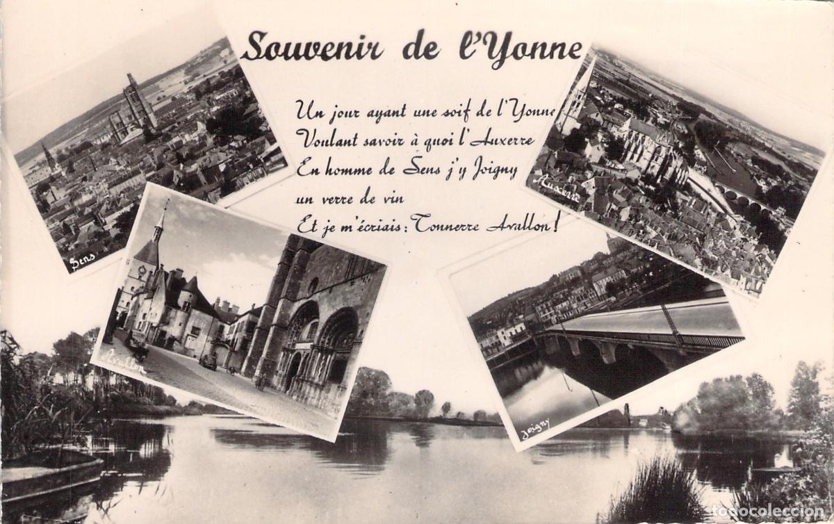 Postales: Postal de Recuerdos Souvenir de l'Yonne Francia Auxerre Sens