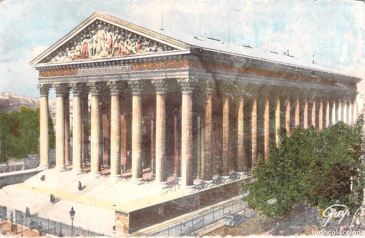 Postales: Postal de la Iglesia de la Madeleine en Par&iacute;s, Francia