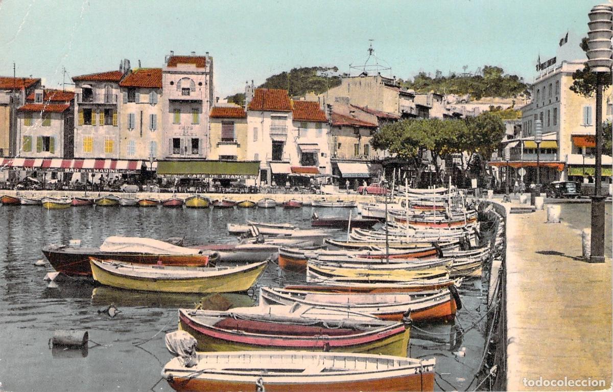 Postales: Postal de Cassis, El Puerto con barcos y edificios, Francia