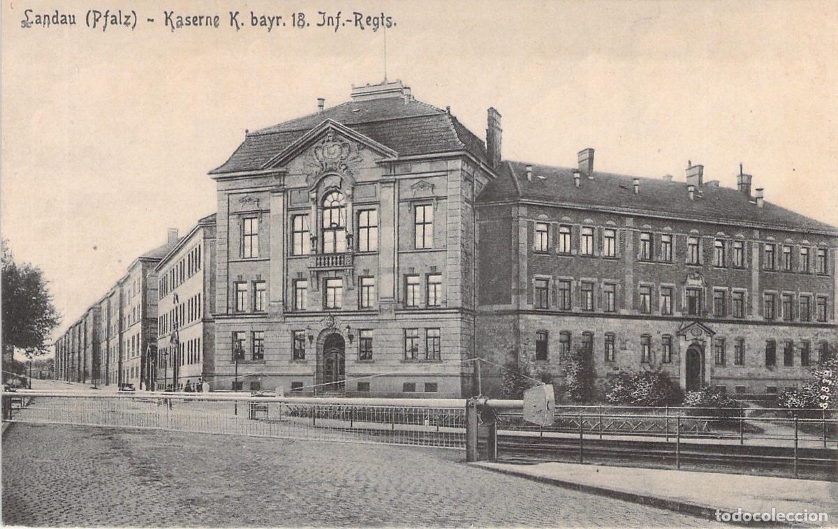 Postales: Postal del Cuartel del 18.&ordm; Regimiento de Infanter&iacute;a en Landau, Pfalz