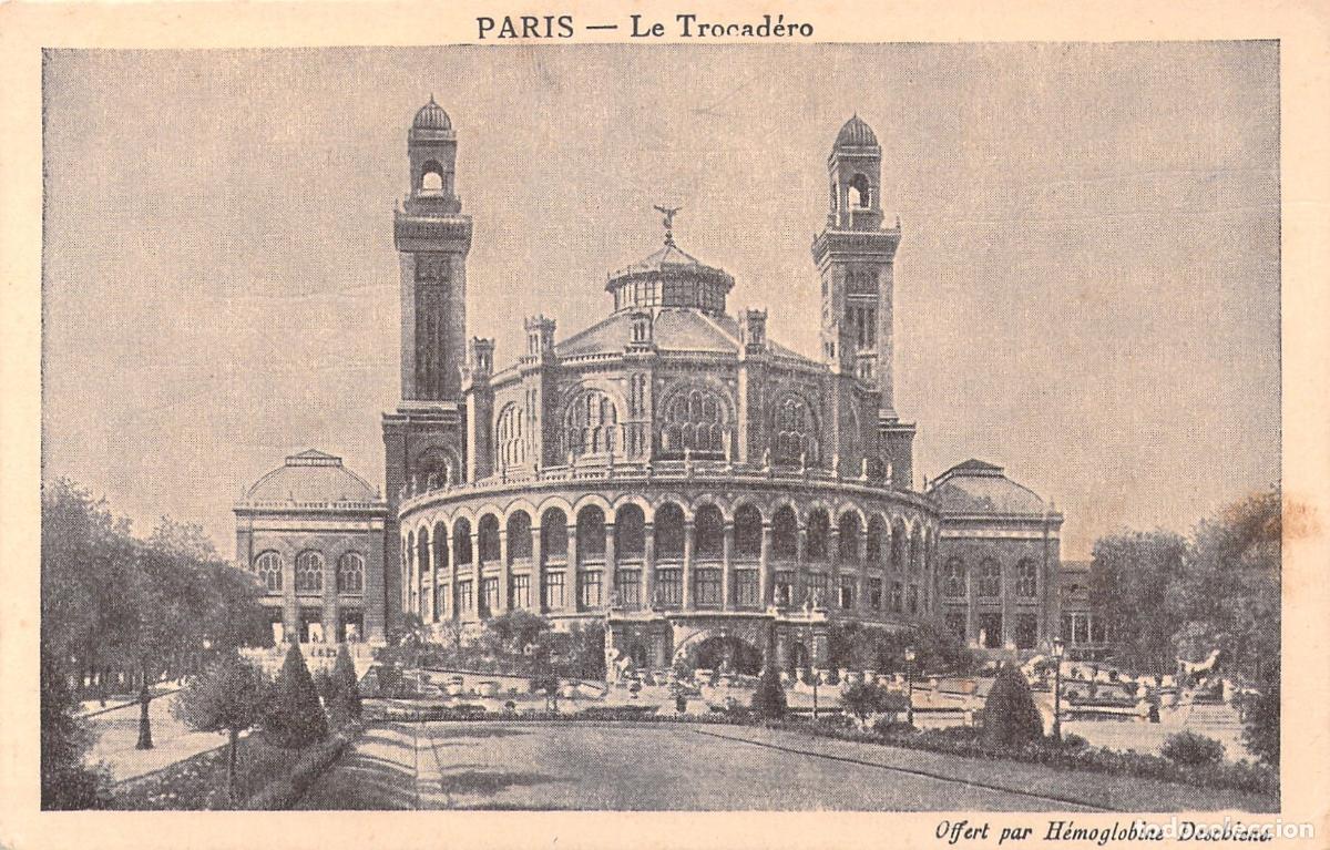 Postales: Tarjeta Postal Par&iacute;s Le Trocad&eacute;ro Publicidad H&eacute;moglobine Deschiens