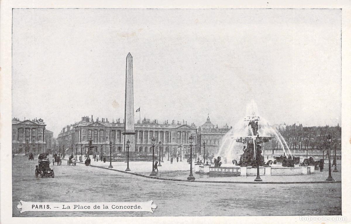 Postales: Postal de Par&iacute;s, Plaza de la Concordia y Obelisco
