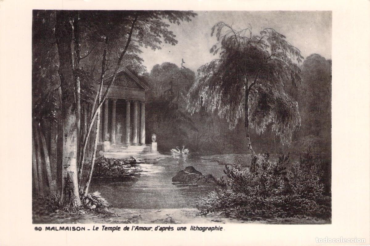 Postales: Postal de Malmaison: El Templo del Amor, Reproducci&oacute;n de Litograf&iacute;a