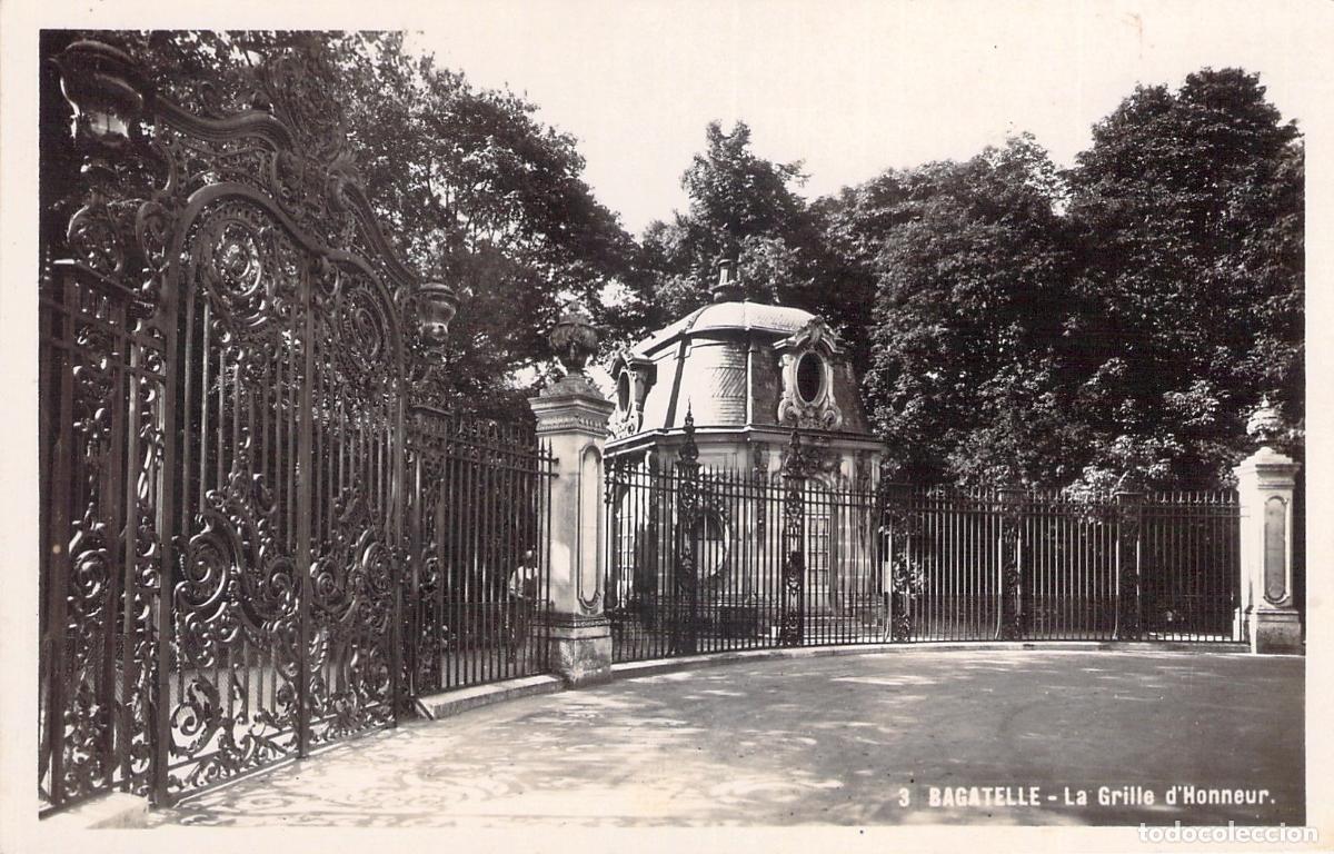 Postales: Postal de Par&iacute;s - La Grille d'Honneur de Bagatelle