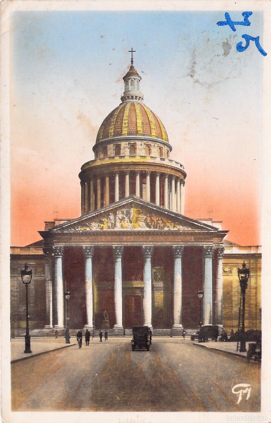 Postales: Tarjeta Postal del Monumento del Pante&oacute;n de Par&iacute;s, Francia