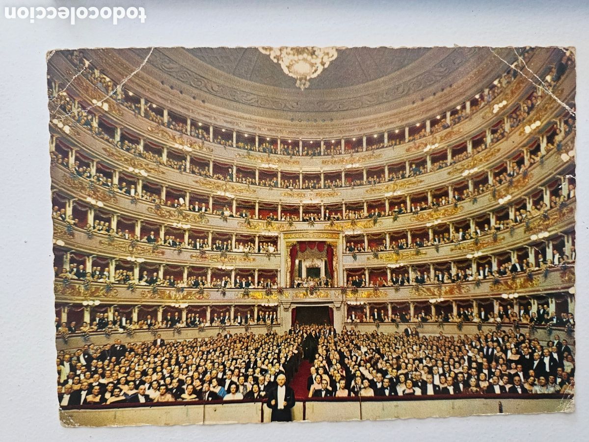 Postales: Postal de gran tama&ntilde;o de la Scala de Mil&aacute;n Cecomu 1950s 1960s