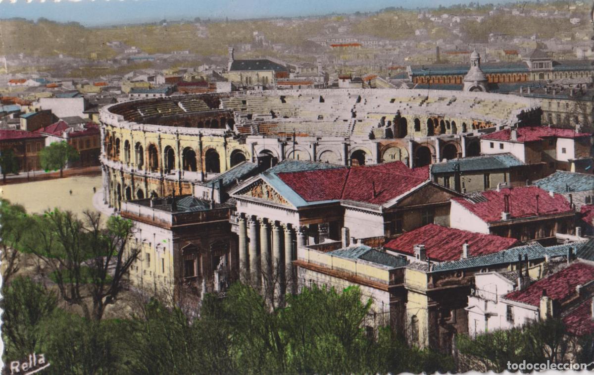 Postales: FRANCIA, NIMES (GARD) VISTA GENERAL Y LES AR&Egrave;NES - EDITIONS RELLA 2559 - S/C