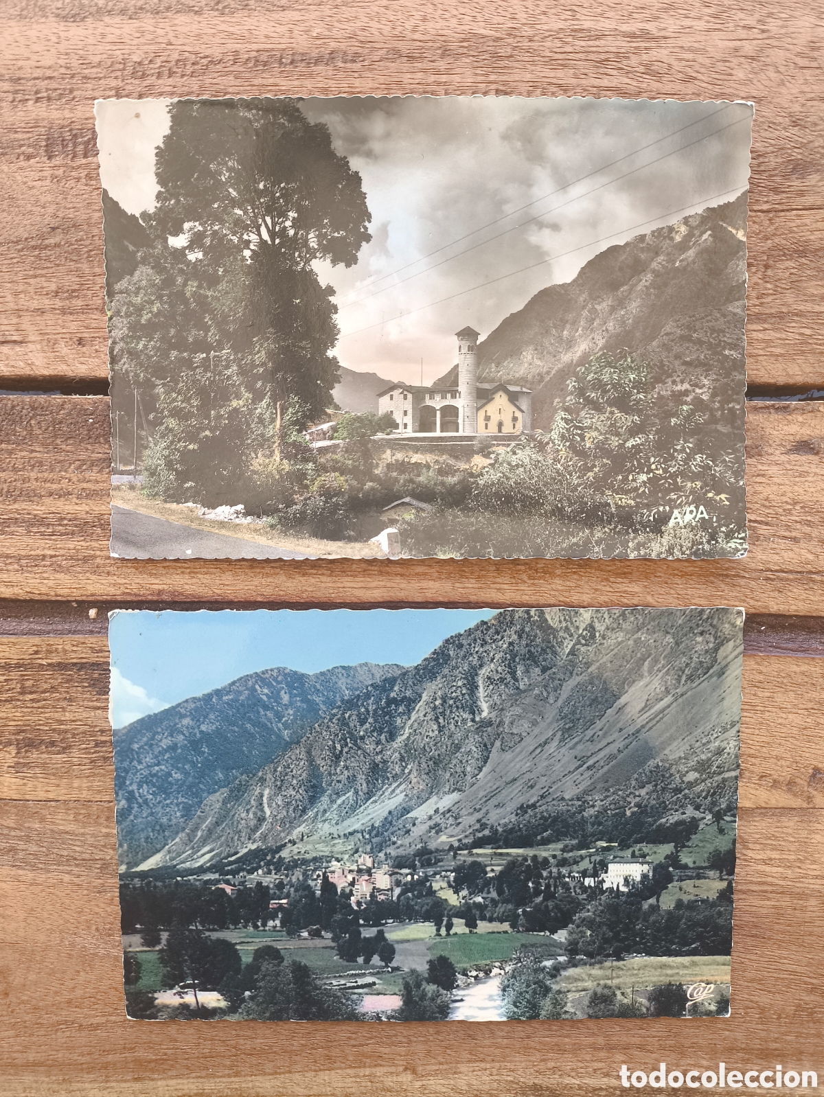 Postales: Postales antiguas Estaci&oacute;n Emisora Radio Andorra Encamp Vista general Andorra la Vella