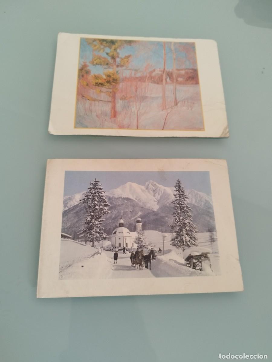 Postales: Dos tarjetas postales paisajes invernales alpinos similares de lugares como Tirol, Austria.