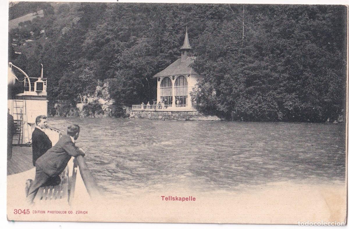 Postales: Tellskapelle. 3045 Reverso sin dividir. Sin circular. Velero.