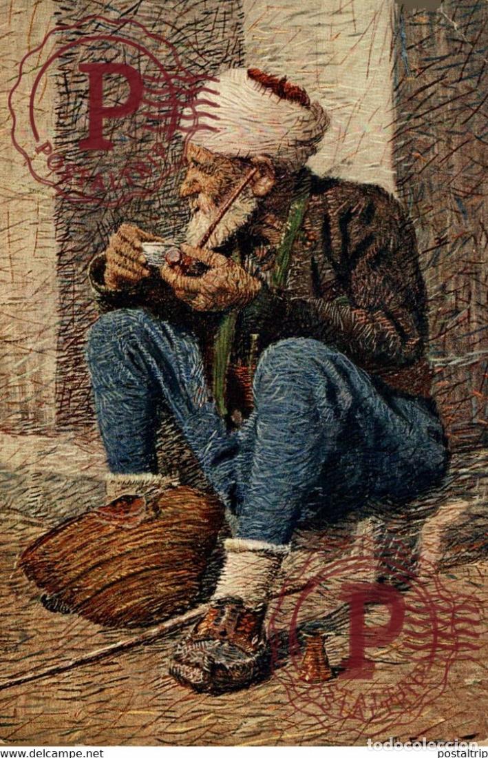 Postcards: EINE PFEIFE RAUCHEN. GRUSS AUS BOSNIEN UND HERZEGOWINA J. STUDNICKA & CO. SARAJEVO ILLUSTRATION BOS