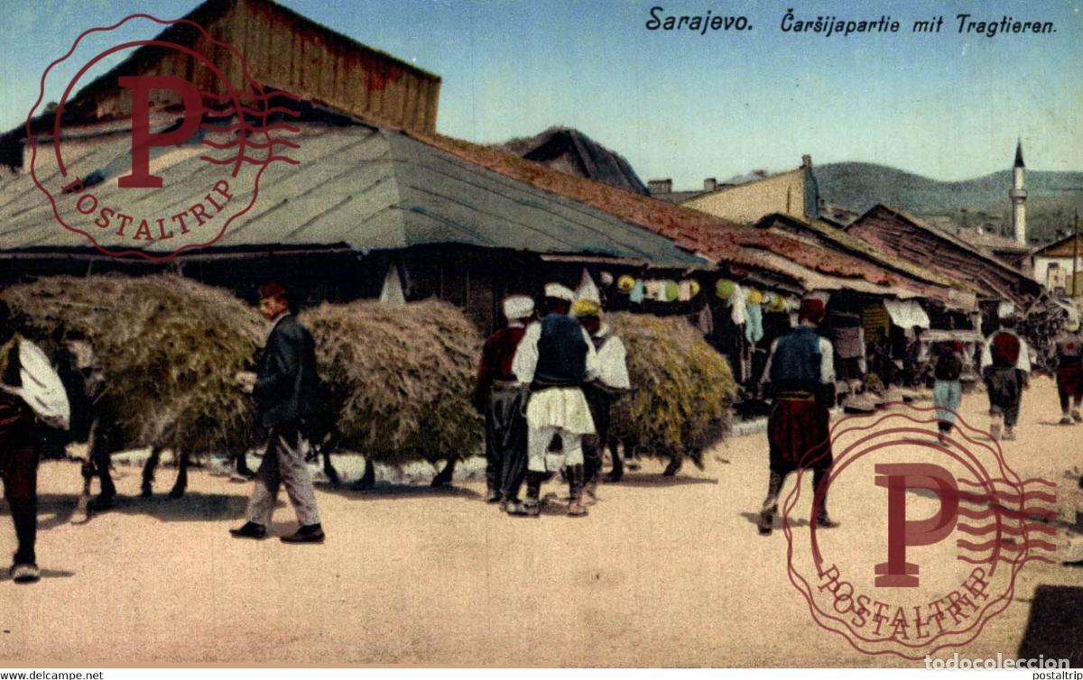 Postales: SARAJEVO CARSIJAPARTIE MIT TRAGTIEREN. BOSNIA Y HERZEGOVINA BOSNIEN UND HERZEGOWINA