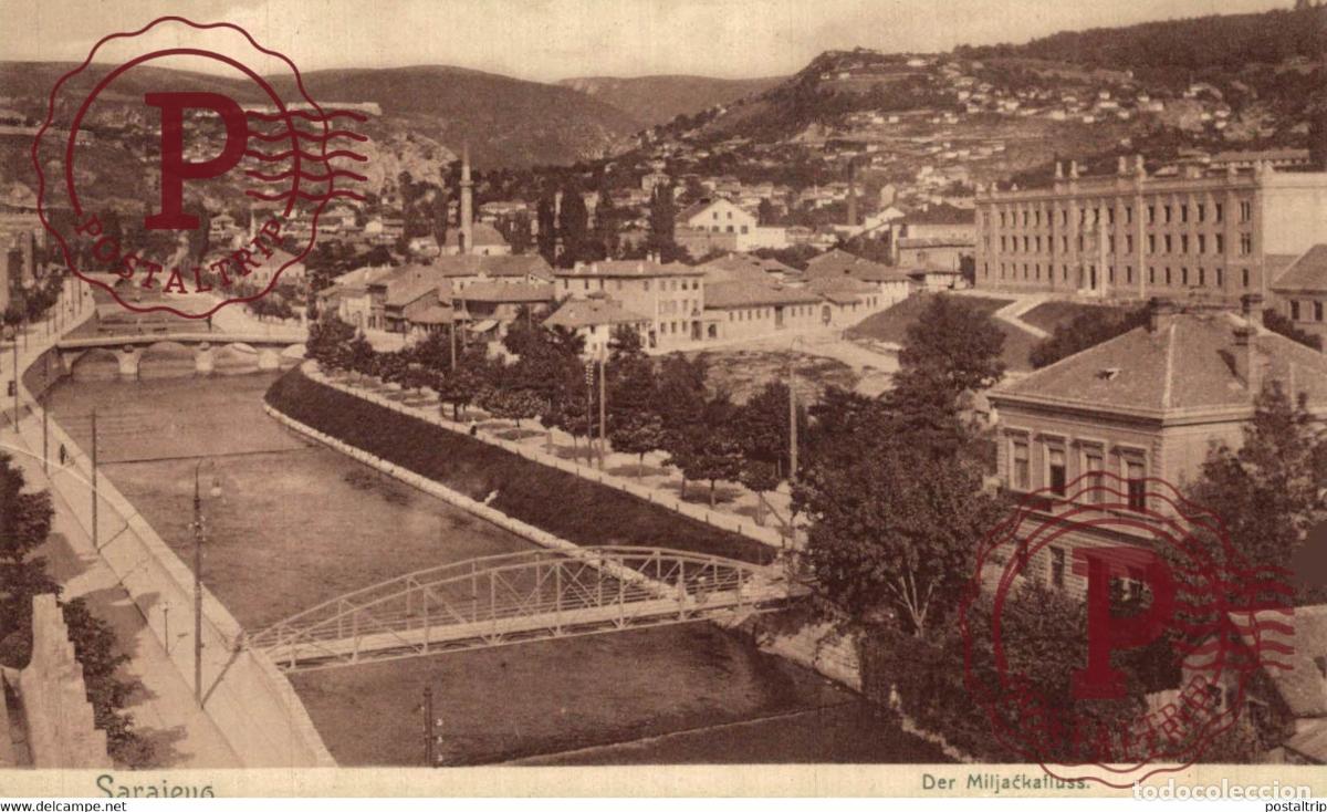 Postales: Sarajevo Der Mijackfluss BOSNIA Y HERZEGOVINA BOSNIEN UND HERZEGOWINA