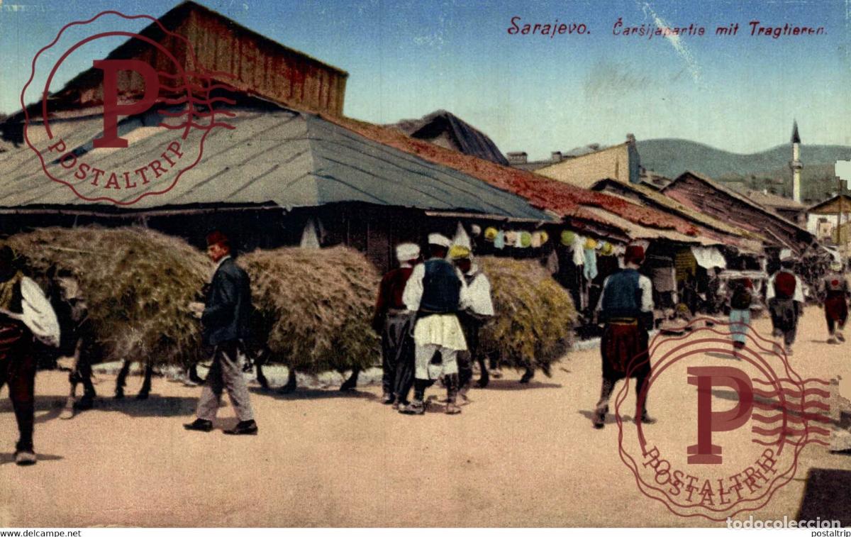 Postales: SARAJEVO CARSIJAPARTIE MIT TRAGTIEREN . BOSNIA Y HERZEGOVINA BOSNIEN UND HERZEGOWINA