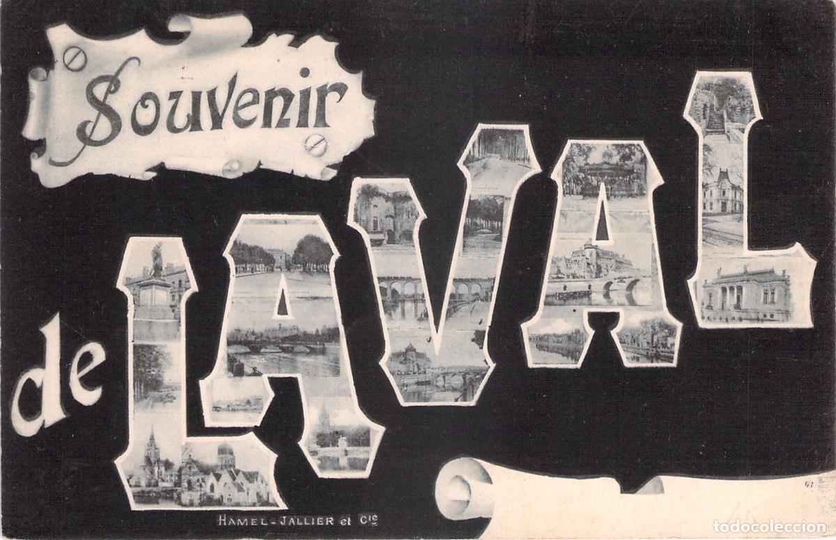 Postales: Postal de Recuerdo Souvenir de Laval Francia con Multivistas