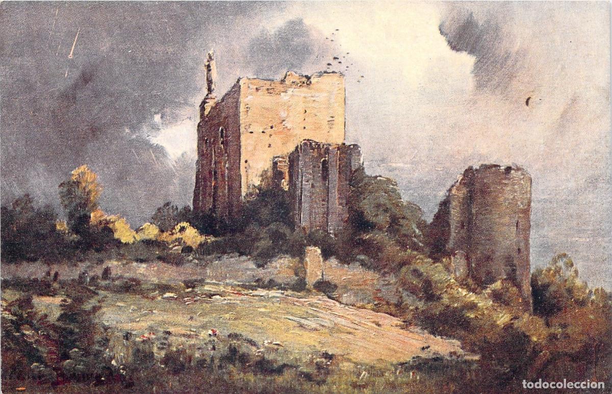 Postales: Postal Art&iacute;stica de las Ruinas del Castillo de Montbazon, Loira