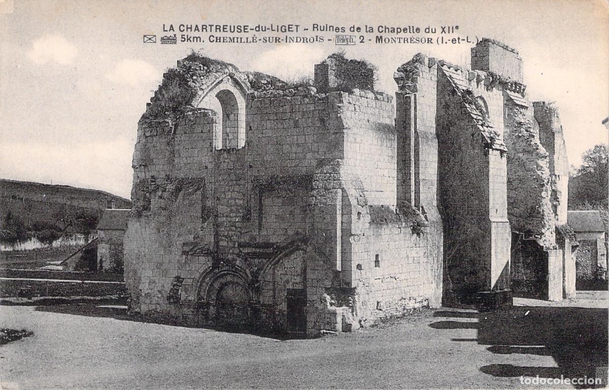Postales: Postal Ruinas de la Capilla del Siglo XII La Chartreuse-du-Liget Francia