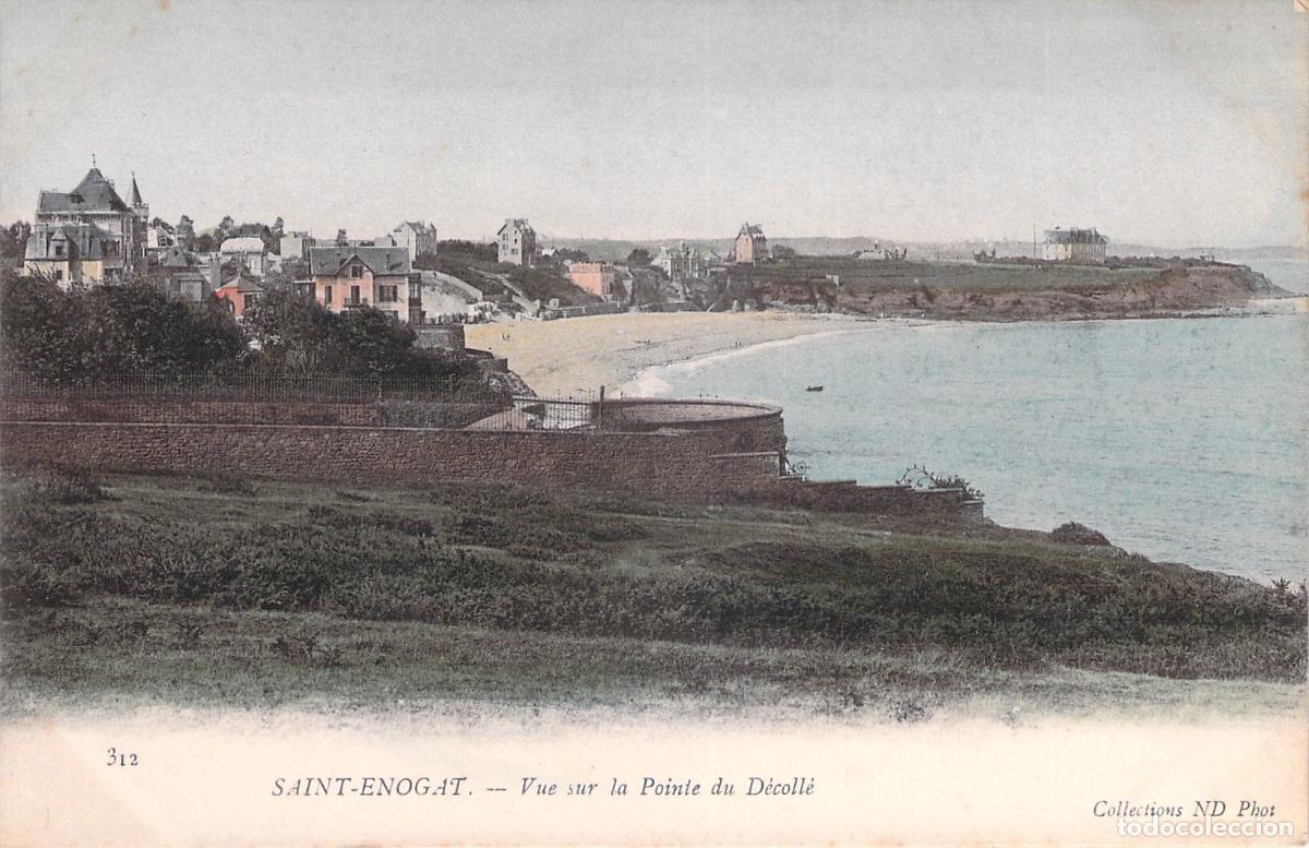 Postales: Postal de Saint-Enogat, Vista de la Pointe du D&eacute;coll&eacute;, Francia