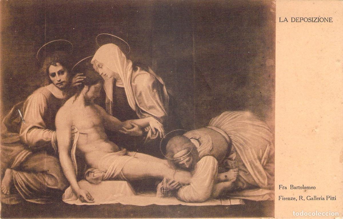 Cartes Postales: Postal de Arte La Deposici&oacute;n por Fra Bartolomeo Galer&iacute;a Pitti
