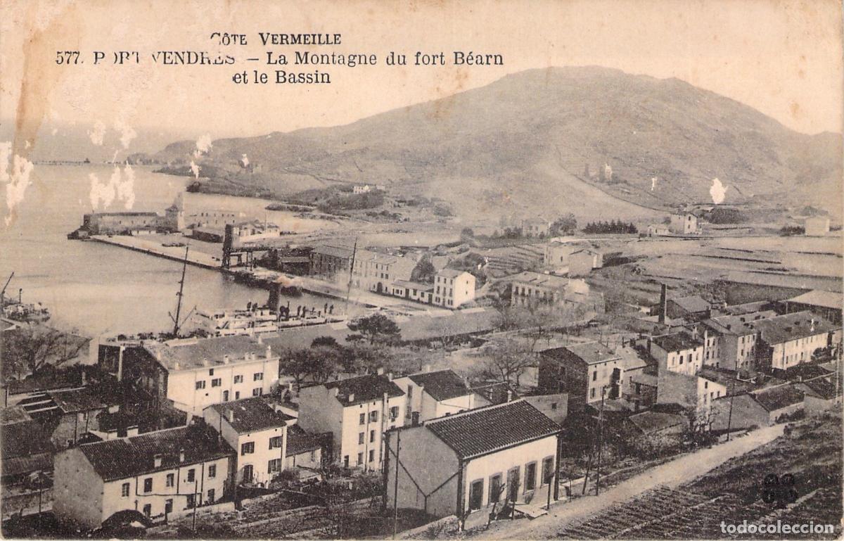 Cartes Postales: Postal de Port-Vendres y la Monta&ntilde;a del Fort B&eacute;arn