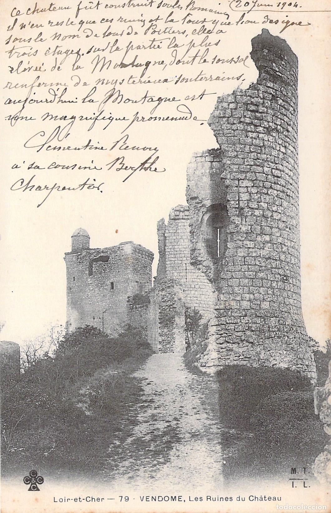 Cartes Postales: Postal de las ruinas del Castillo de Vend&ocirc;me, Loir-et-Cher