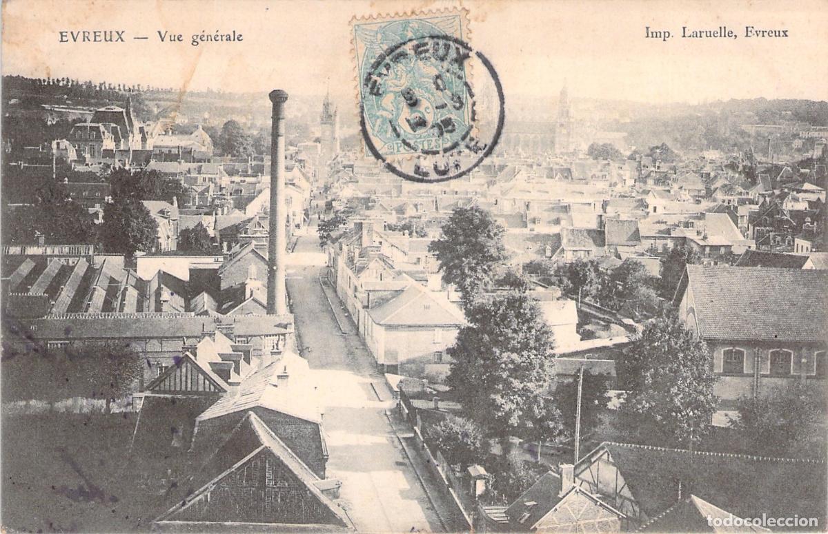 Cartes Postales: Postal de &Eacute;vreux con Vista General de la Ciudad Francesa