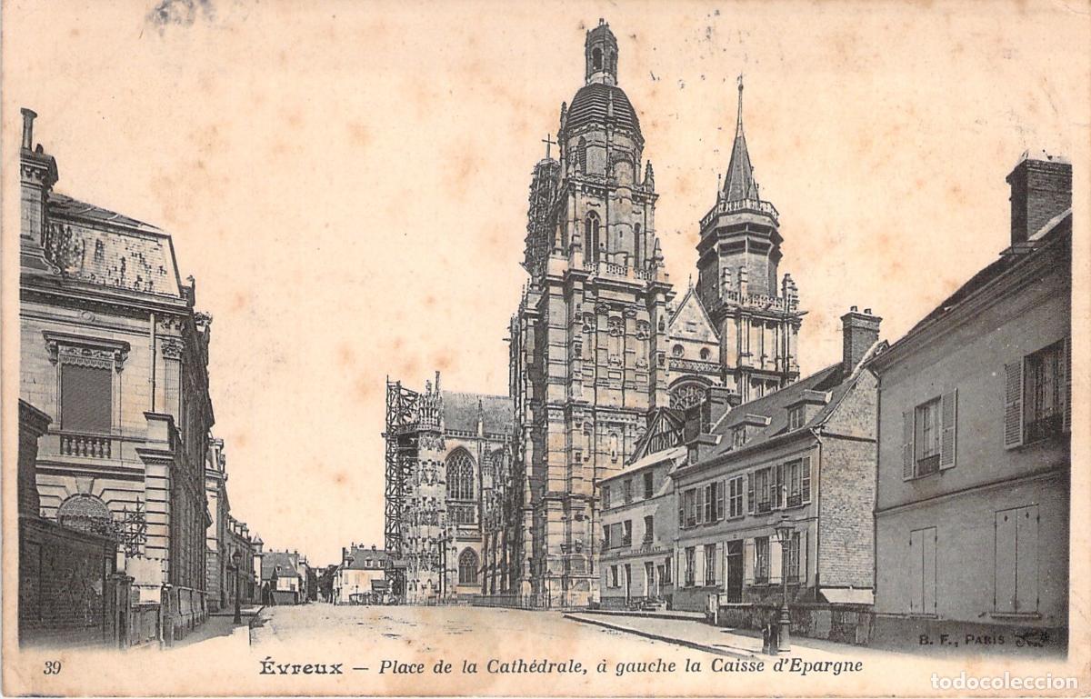 Cartes Postales: Postal de la Plaza de la Catedral en &Eacute;vreux Francia