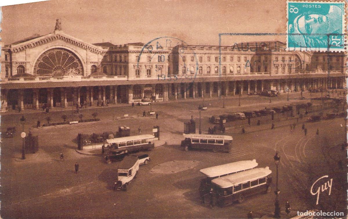 Postales: Postal de la Gare de l'Est en Par&iacute;s, Francia con Autobuses