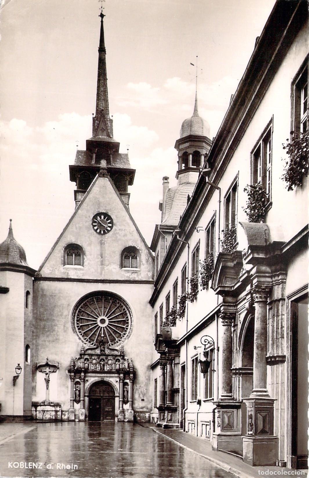 Postales: Postal de la Iglesia de los Jesuitas y Ayuntamiento de Koblenz