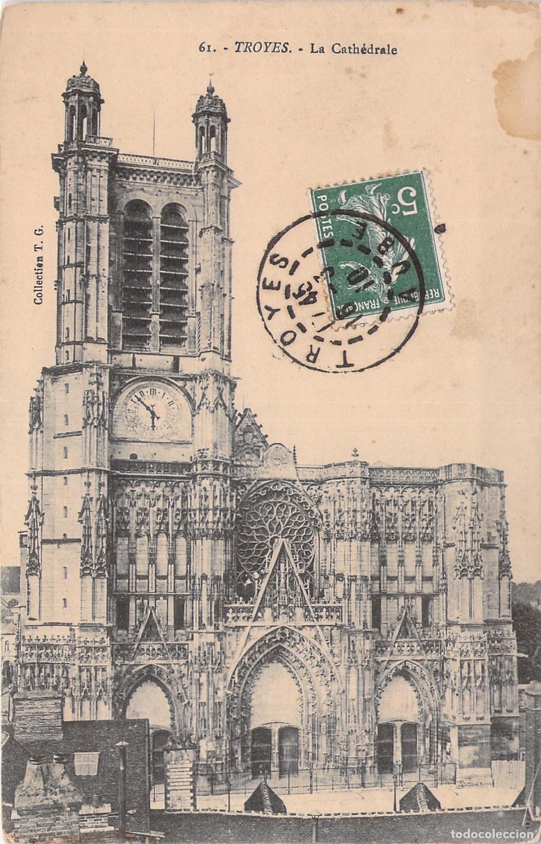 Postales: Postal de la Catedral de Troyes, Arquitectura G&oacute;tica Francesa